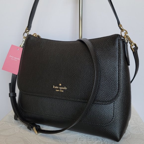 kate spade melody mixed material flap shoulder bag